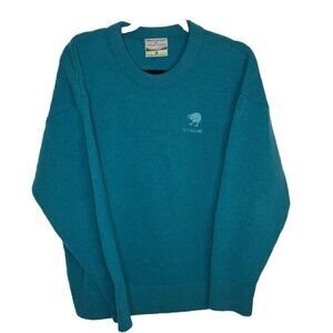 Quality Garments Ashley Downs Turquoise Wool New Zealand Sweater Large